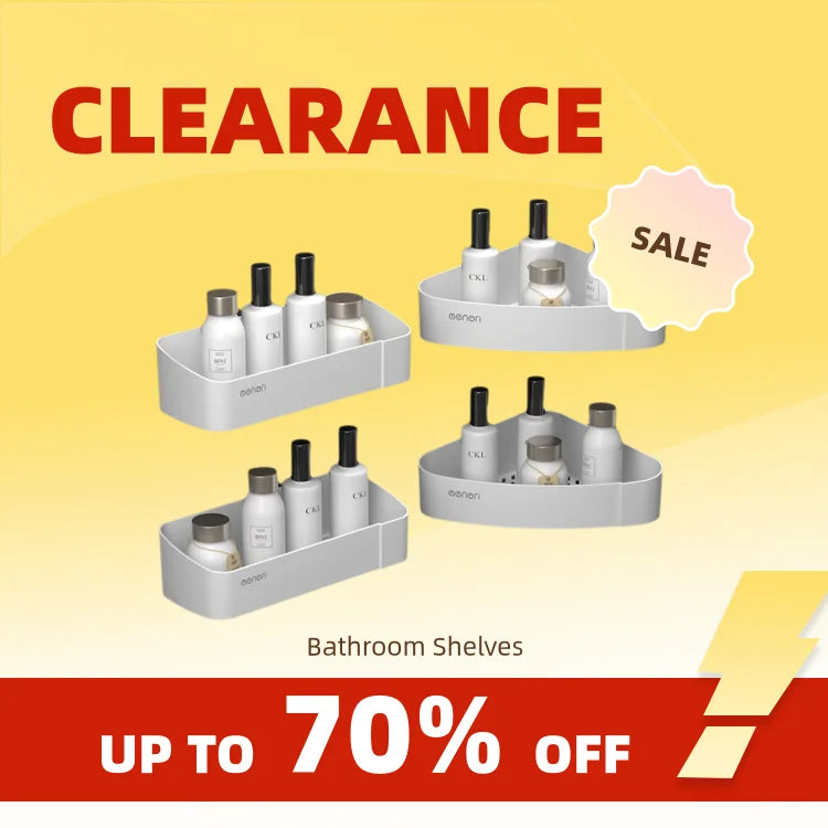 Clearance_MENGNI Bathroom corner shelves Kitchen Storage organization rack Wall Mounted Shampoo Shower shelf Bathroom Accessorie
