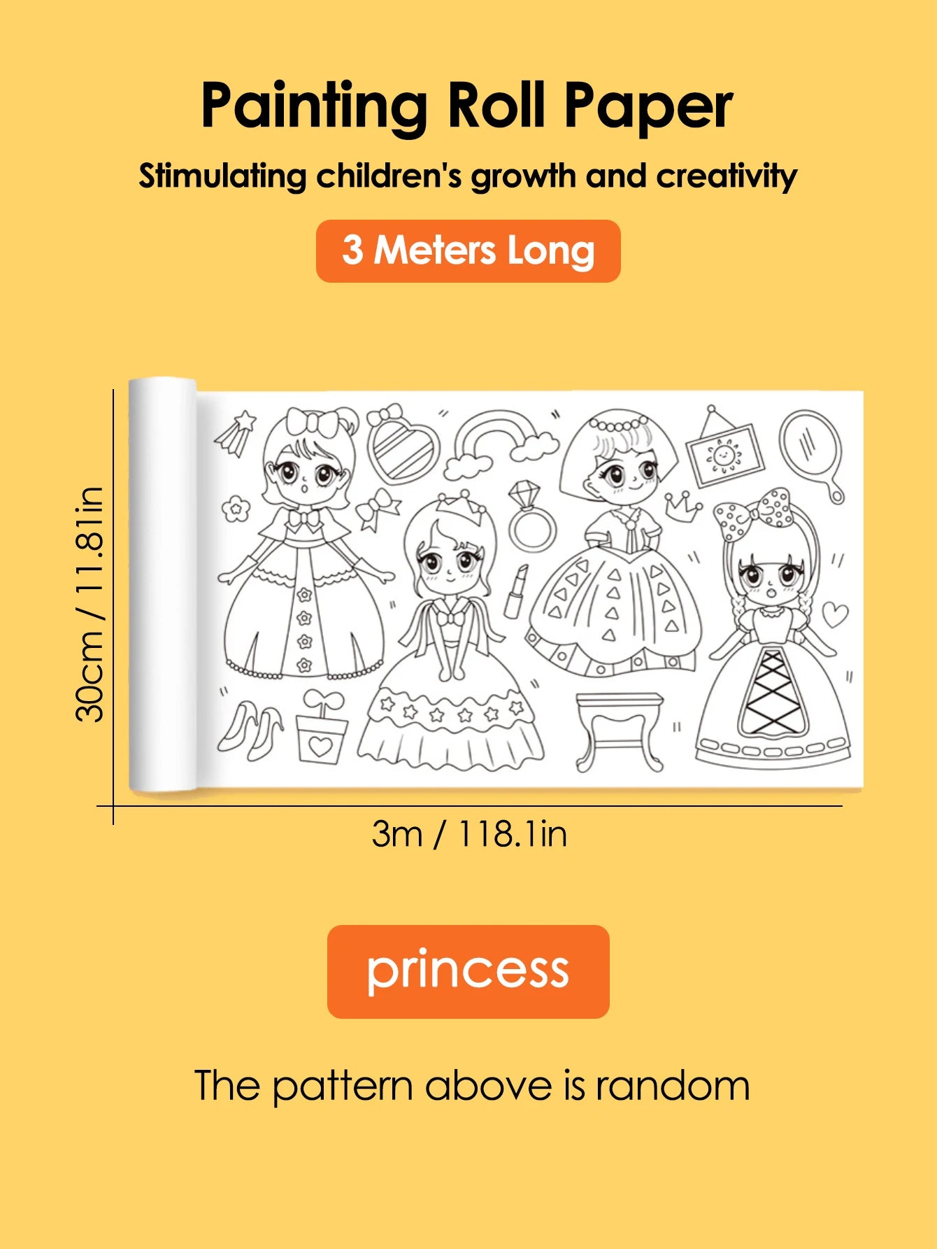 Children Drawing Roll DIY Sticky Color Filling Paper Coloring Paper Roll For Kids DIY Painting Drawing Early Educational Toys