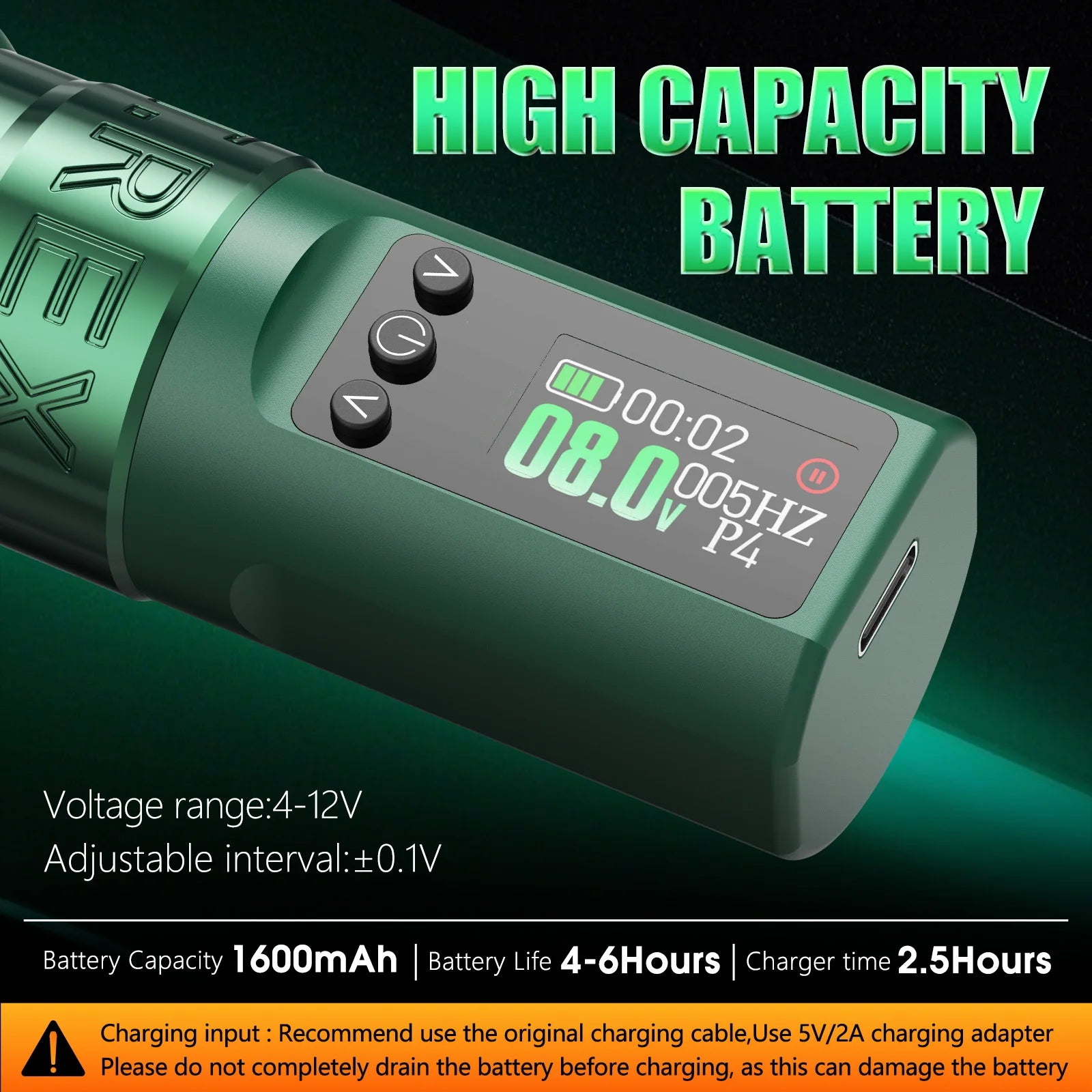 T-Rex wireless tattoo machine multi-functional tattoo pen with 1600mAh tattoo battery, rotary tattoo pen 3.5mm stroke length