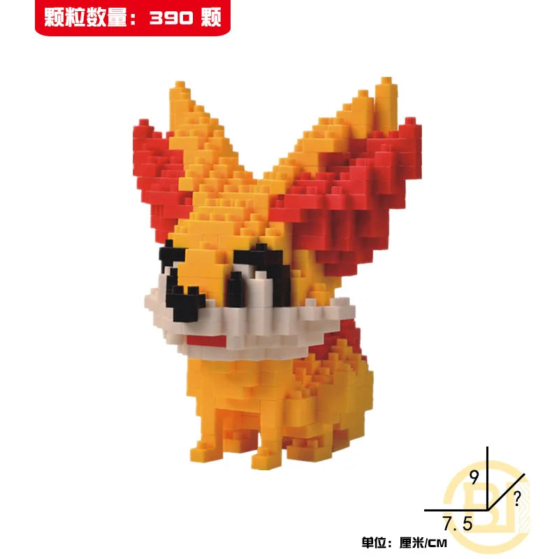 DIY Pokemon Blocks Small Cartoon Mini Building Block Pikachu Charizard Eevee Mewtwo Anime Assemble Action Model Dolls Toys