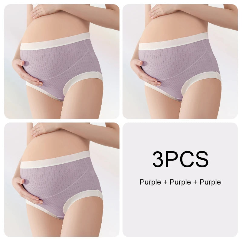 3PCS High Waist Breathable Comfort Briefs Soft Maternity Dresses for Pregnant Women Push Up Panties Pregnant Woman Clothes Pants