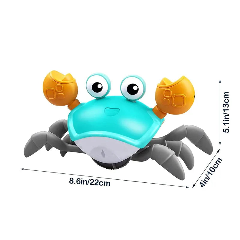 Induction Escape Crab Electric Pets Musical Toys Toddler Crawling Baby Walker Crab Interactive Toys for Children Gifts