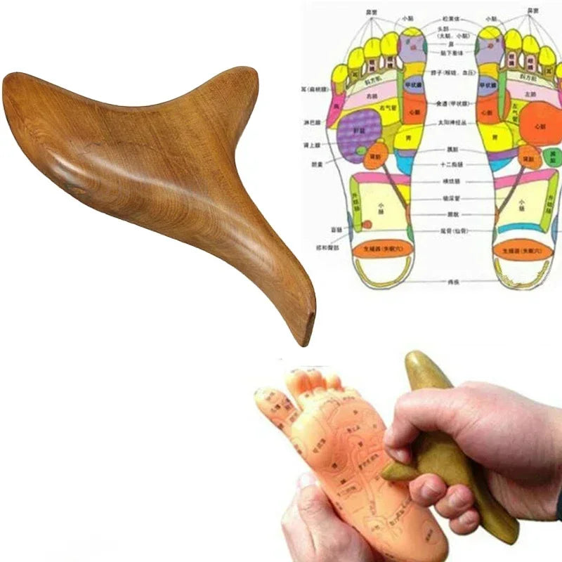 1pc Trigger Point Massage Gua Sha Tools Professional Lymphatic Drainage Tool Wood Therapy Massage Tools for Back Neck Leg Hand