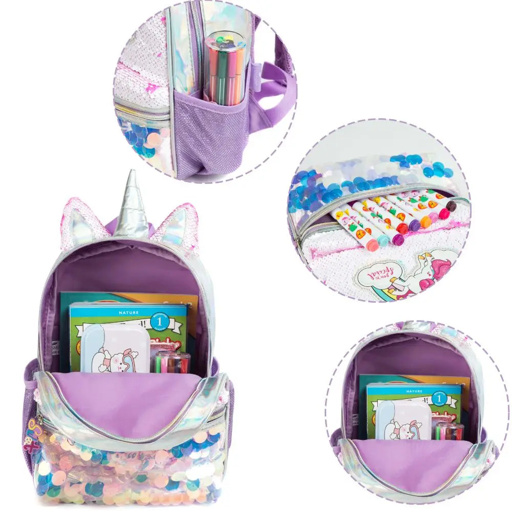 Backpack for Girls Kindergarten Bag Sequins Kindergarten Primary School Backpack Girl School Bag