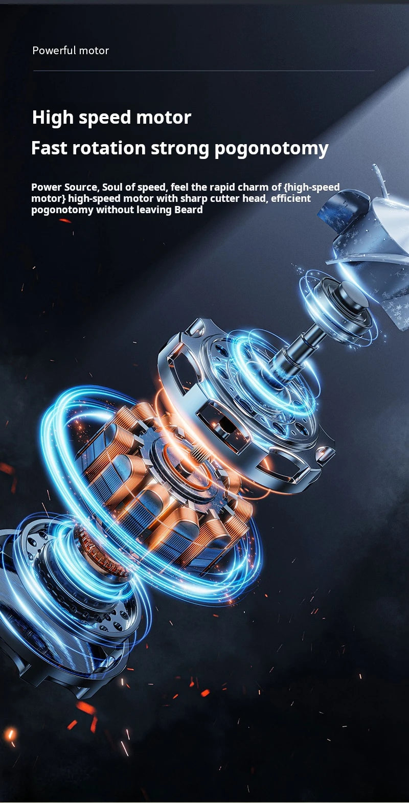 ZOZEN Electric Shaver Electric Razor Body Hair Clipper Cutting Shaving Machine for Men Women Beard Trimmer Washable Rechargeable