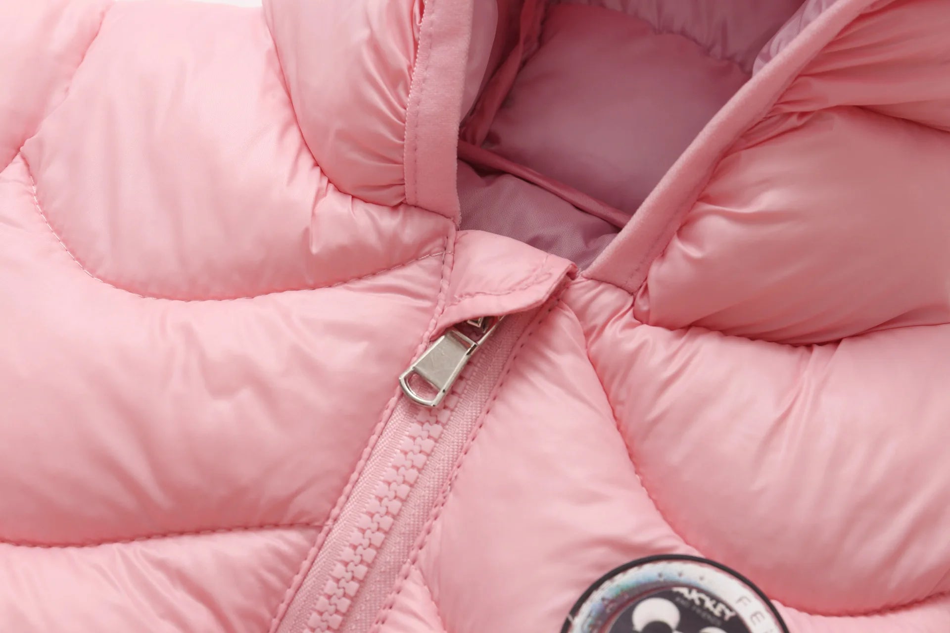 Mickey Mouse Kids Winter Hooded Coat New Lightweight Thermal Thicken Padded Jacket for Boys Girls Cotton Blend Zipper Outerwear