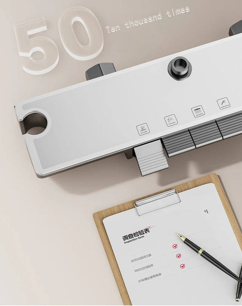 Smart Digital Display Bathroom Shower Set Piano Key Rainlfall Bath Showers System Set Apartment Bathtub Shower Faucet Full Set