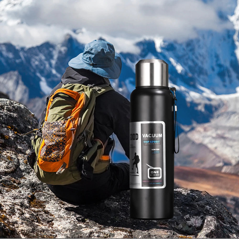 1000ML Stainless Steel Thermos Bottle Keep Cold and Hot Insulated Cup Sport Thermal Water Bottle Outdoor Campping Vacuum Flasks