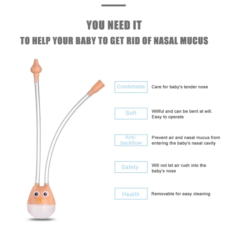 Nasal Aspirator Infant Nasal Suction Snot Cleaner Baby Mouth Suction Catheter Children Cleansing Sucker Nose Cleaning Tool Safe