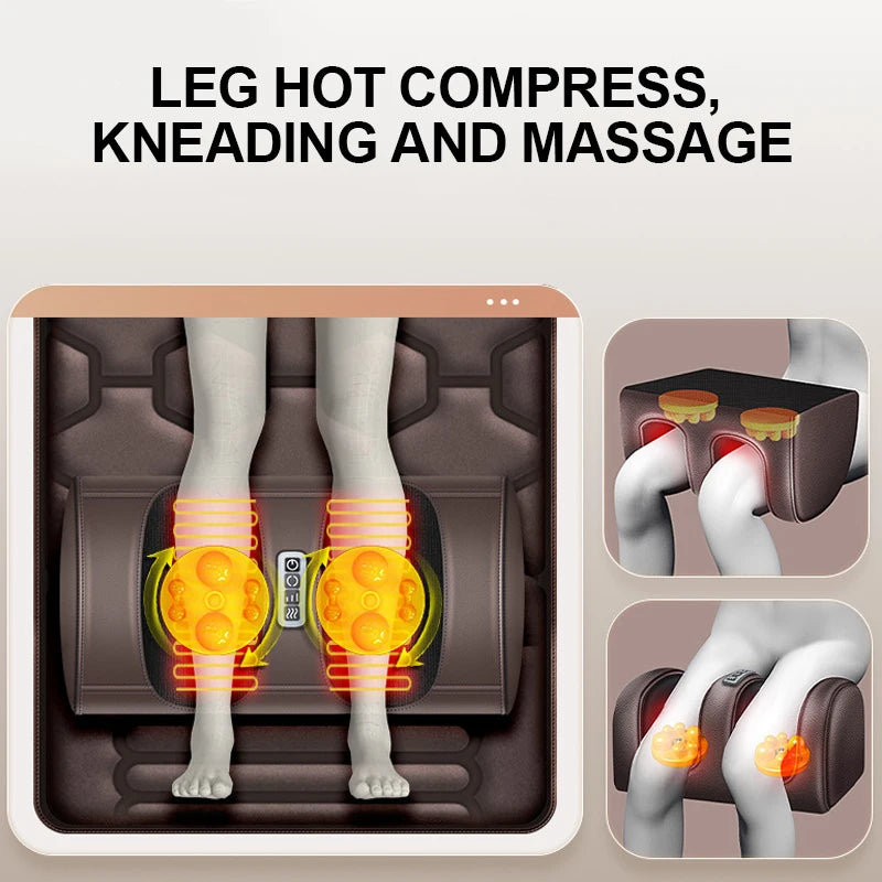 Multifunctional Massage Mattress Full Body Electric Shoulder Neck Waist Back Kneading vibrations Massage Cushion With Heat