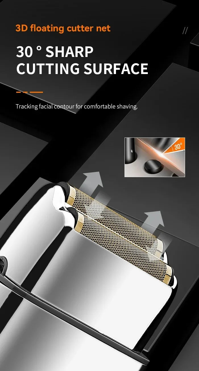 Kemei Tx5 Pro Metal Housing Barber Shop Hair Electric Shaver For Men Beard Bald Head Shaving Machine Rechargeable Electric Razor