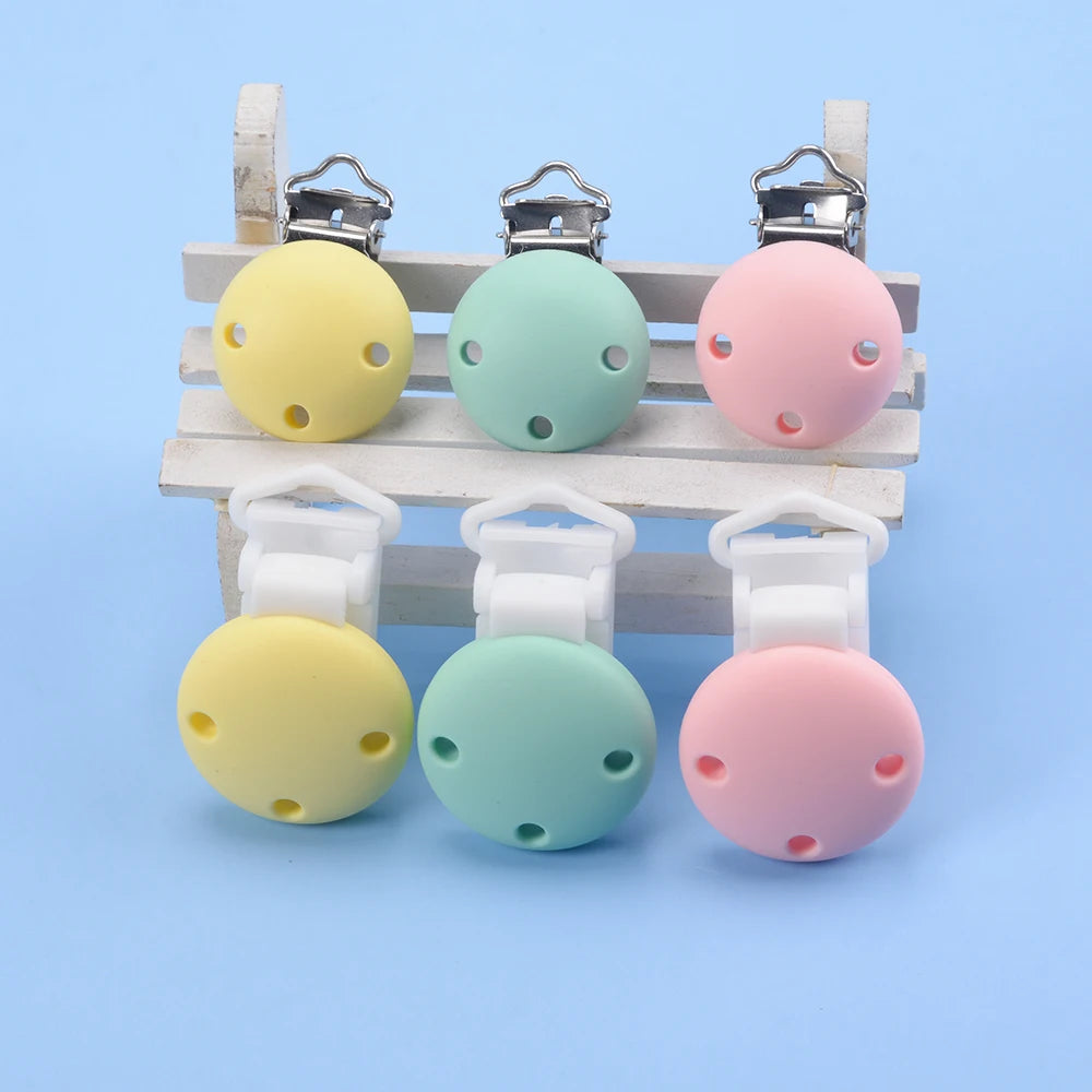 Lofca Silicone Clip 5 PCS Baby Pacifiers for DIY Pacifier Chain Nursing Teething Baby Gifts Food Grade Free BPA Baby