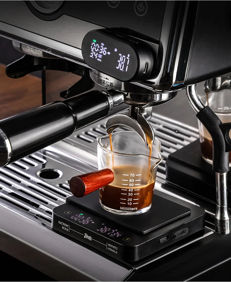 Bincoo Professional Coffee Scale Electronic Scale Coffee Powder Weighing Accurate Weight 0.1g Split Screen Display Barista Tool