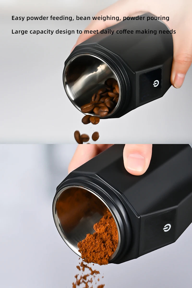 Portable Usb Rechargeable 500G/0.1g LED Display Screen Multiple Functions 304 Stainless Steel Coffee Electronic Scale Dosing Cup