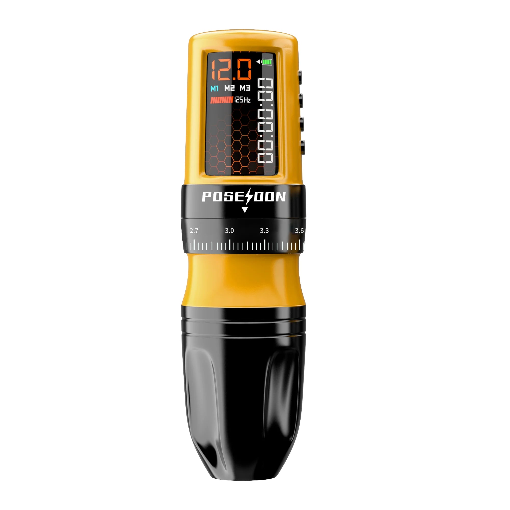 Tattoo Kit POSEIDON V5 New Yellow Tattoo Pen Kit For Permanent Makeup Tattoo Machine Kit Adjustable Wireless Tattoo Gun Kit