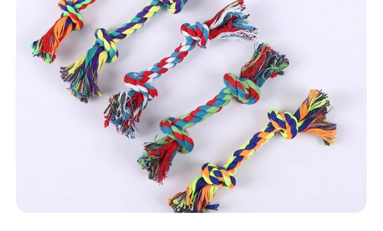 Dog Toy Pet Molar Bite-resistant Cotton Rope Knot for Small Dog Puppy Relieving Stuffy Cleaning Teeth Pet Chew Toys