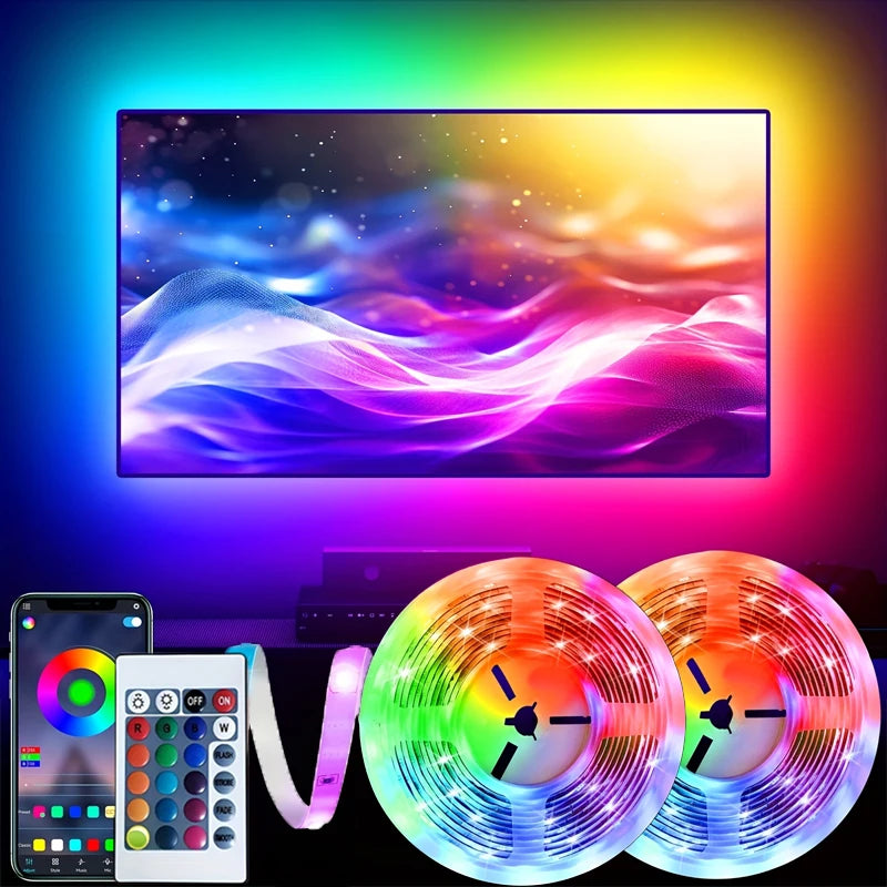 1-30M 5V USB Bluetooth LED Strip Light SMD 5050 5V RGB Flexible LED Strip Bluetooth APP Control Color Change For TV background