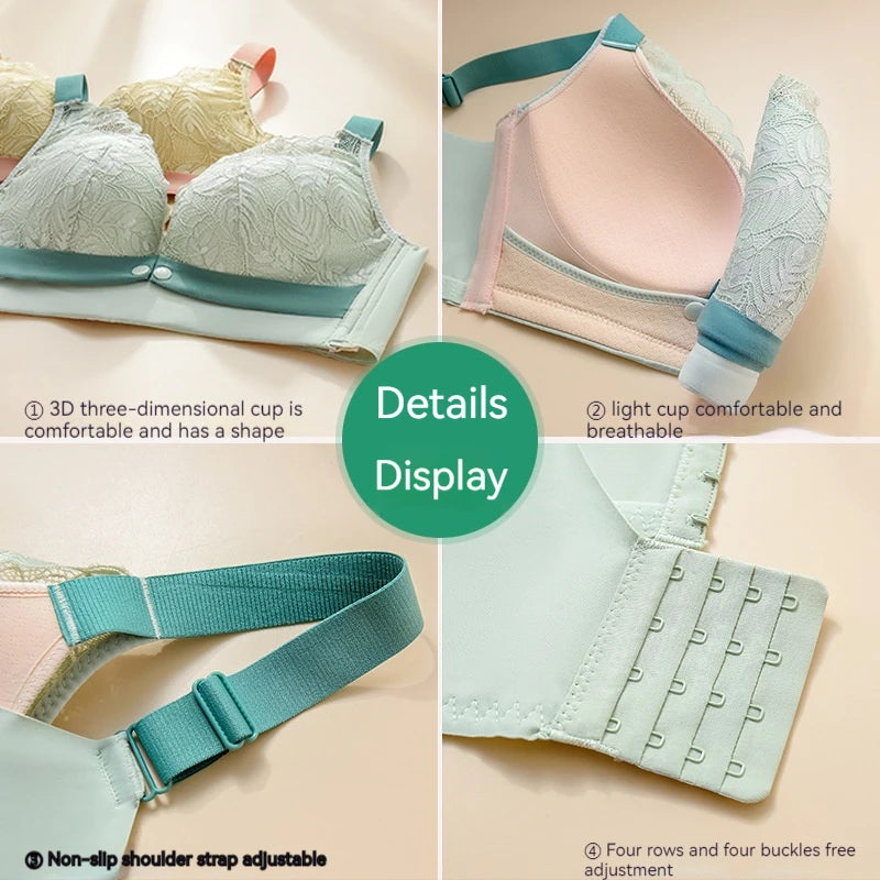 Thin Lace Maternity Breastfeeding Underwear For Women Comfortable Breathable Gathered Anti Sagging Bra For Pregnant Women