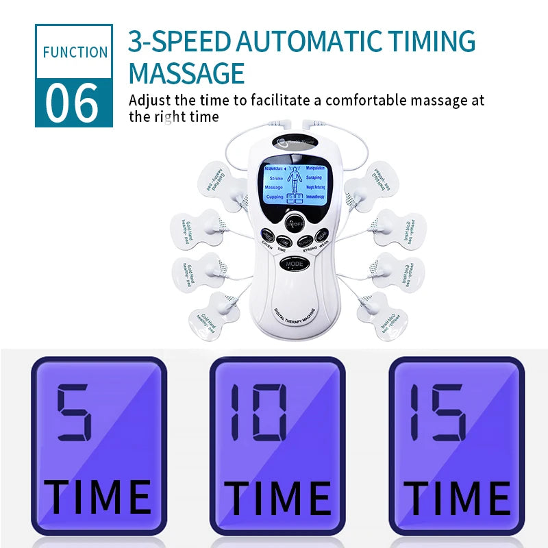 Tens Machine Physiotherapy Electronic Pulse Muscle Stimulator Relax Neck Back Shoulder Hand Pain Relief Electrotherapy