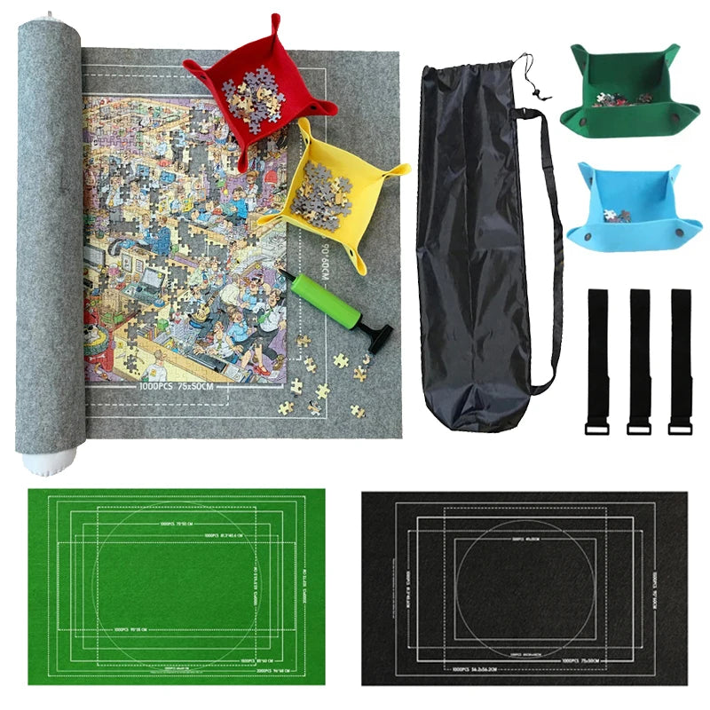 Puzzle Storage Blanket Children Puzzle Toys Multiple Specifications with Bag Portable Parent-child Early Education Gifts TMZ