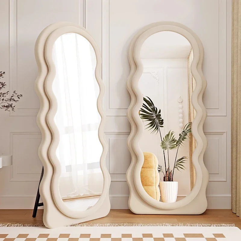 Light Luxury Floor Full Body Mirror Wall Mirrors Room Decoration Makeup Mirrors Full Body Wall Art Miroir Home Bedroom Mirror
