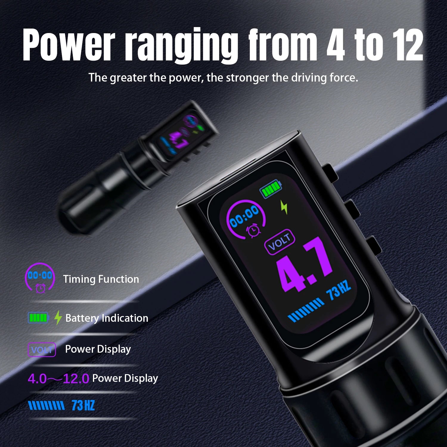 KVM Wireless Tattoo Pen Kit Tattoo Gun Kit Dual Mode Direct Drive IPS Screen Timer Function Battery 1800mAh Tattoo Machine Kit