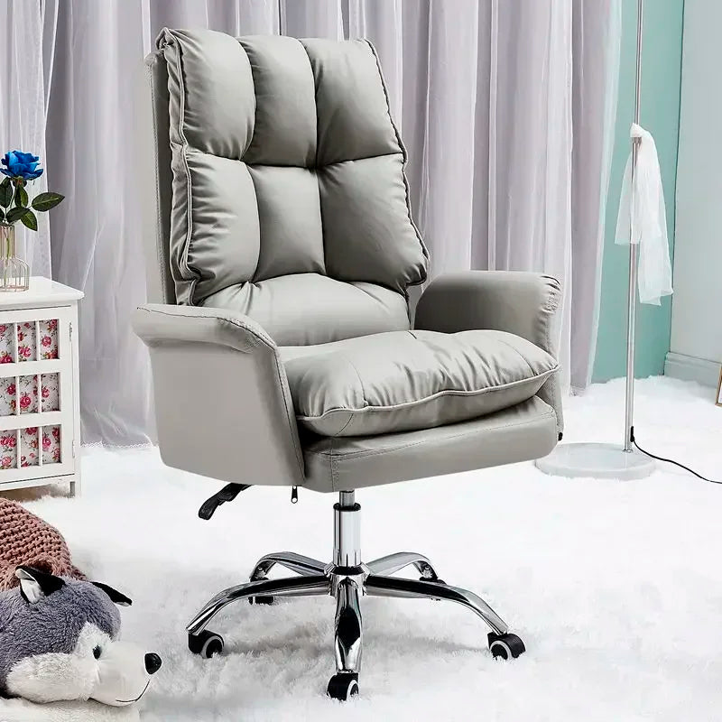 NEW PU Leather Office Chair Pink Gaming Chair Computer Swivel Gamer Live Ergonomic Chair Home Bedroom Sofa Armchairs Furniture