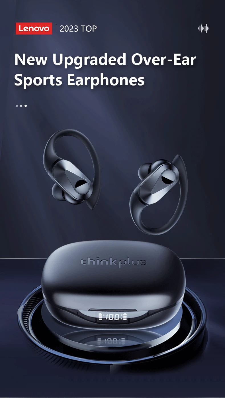 Choice Lenovo LP75 TWS Wireless Bluetooth V5.3 Earphones IPX5 Waterproof Ear Hook Earbuds HiFi Stereo Noise Reduction Headphones