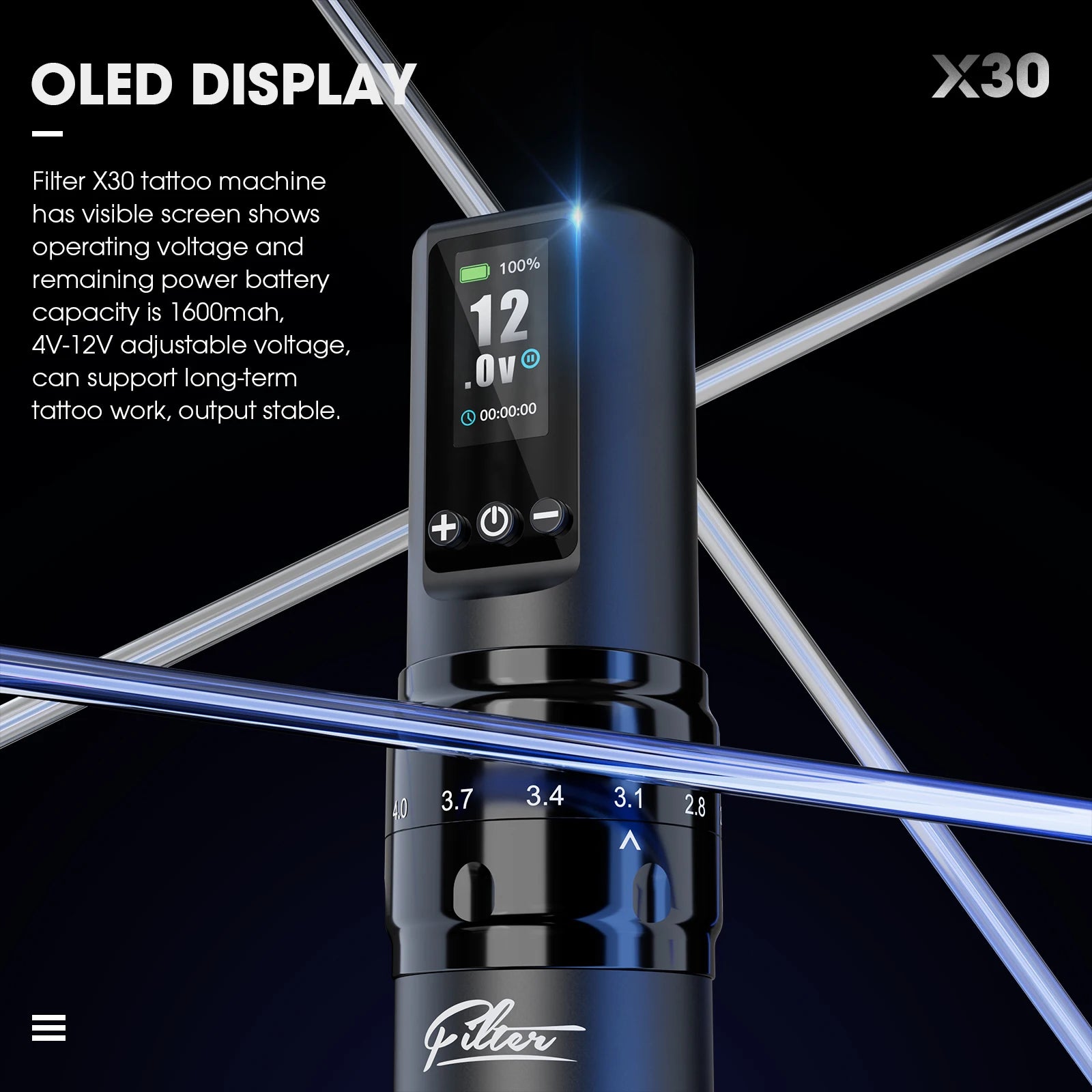 Filter Wireless Tattoo Kits Cartridge Tattoo Machine Pen Kits with 40pcs Cartridge Tattoo Needles Permanent Makeup Tattoo Supply