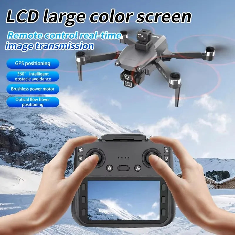 L600-1 Pro GPS Drone 4K Professional HD Dual Camera With Screen 5G WIFI 360°Obstacle Avoidance Brushless Rc Quadcopter Drone