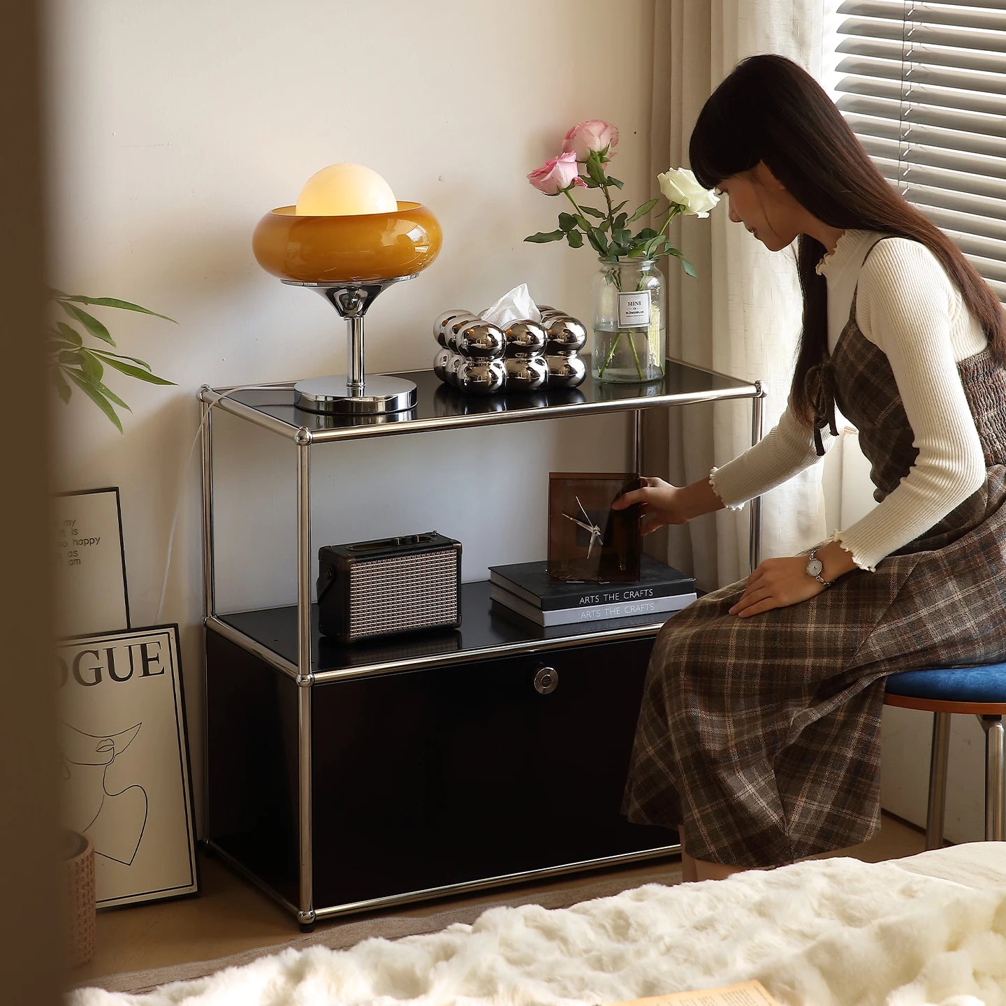 Cabinet for living room Storage locker drawer type storage Bedroom chest of drawers Organizer furniture Dual cabinet combination