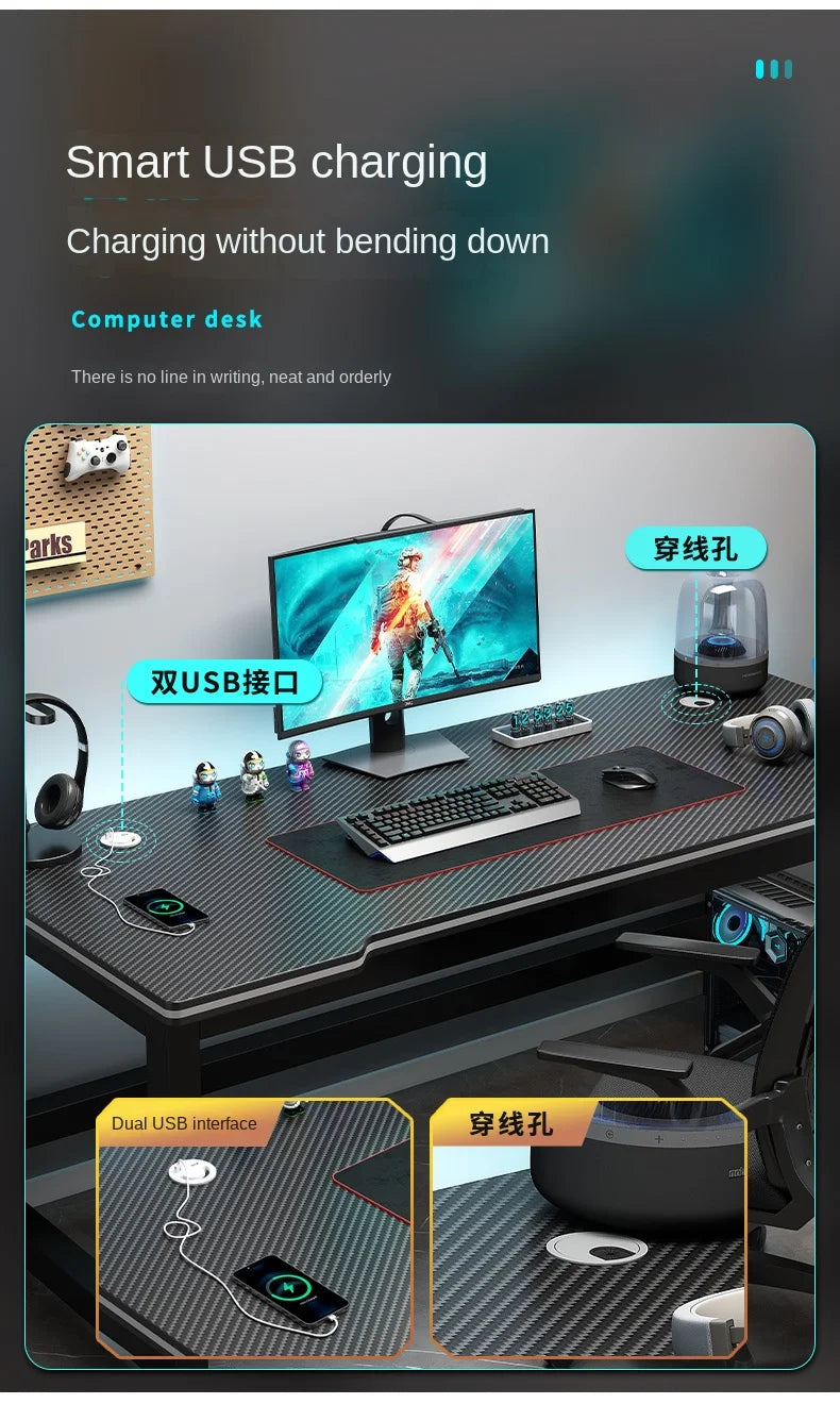 Shelf Living Room Office Desk Storage Standing Floor Metal Arbenic Computer Desks European Black Mesa De Escritorio Furniture