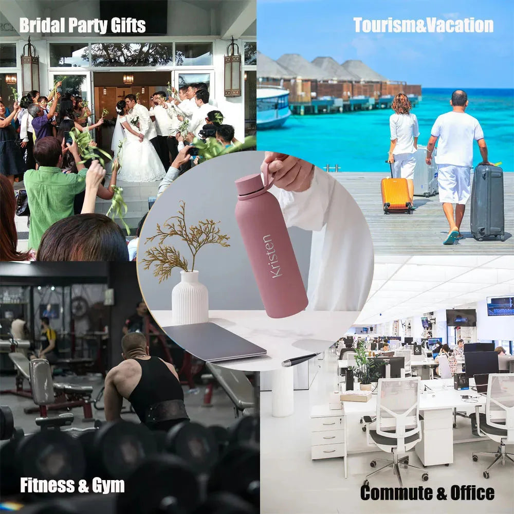 Custom Portable Insulated Cup Personalized Name Logo Thermal Mug For Christmas Halloween Birthday Gift Travel Sport Drinkware