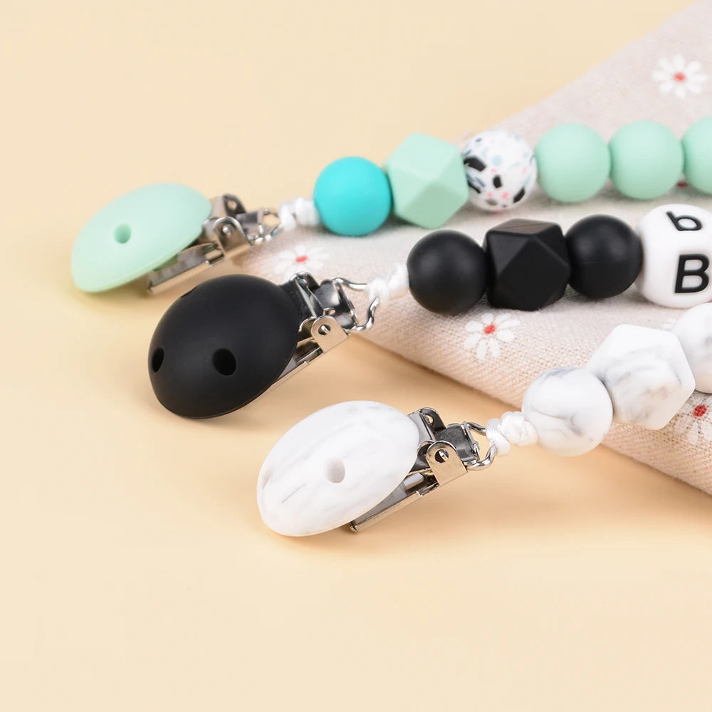 Lofca Silicone Clip 5 PCS Baby Pacifiers for DIY Pacifier Chain Nursing Teething Baby Gifts Food Grade Free BPA Baby