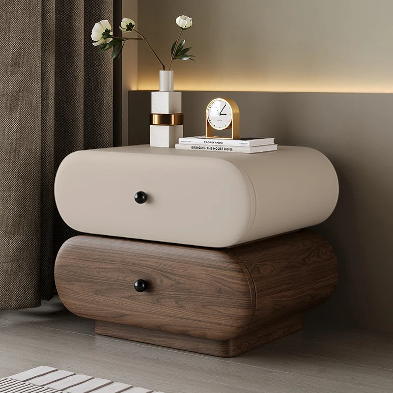 Glamour Cream Style Nightstands Tiny Cute Space Saving Bedside Tables Minimalist Luxury Mesitas De Noche Bedroom Furniture