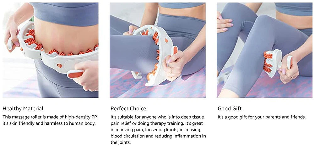 2 In1 Cellulite Massager Manual Muscle Massager Roller for Leg Neck Arm and Foot Multi-function Pelvic Floor Muscle Trainer