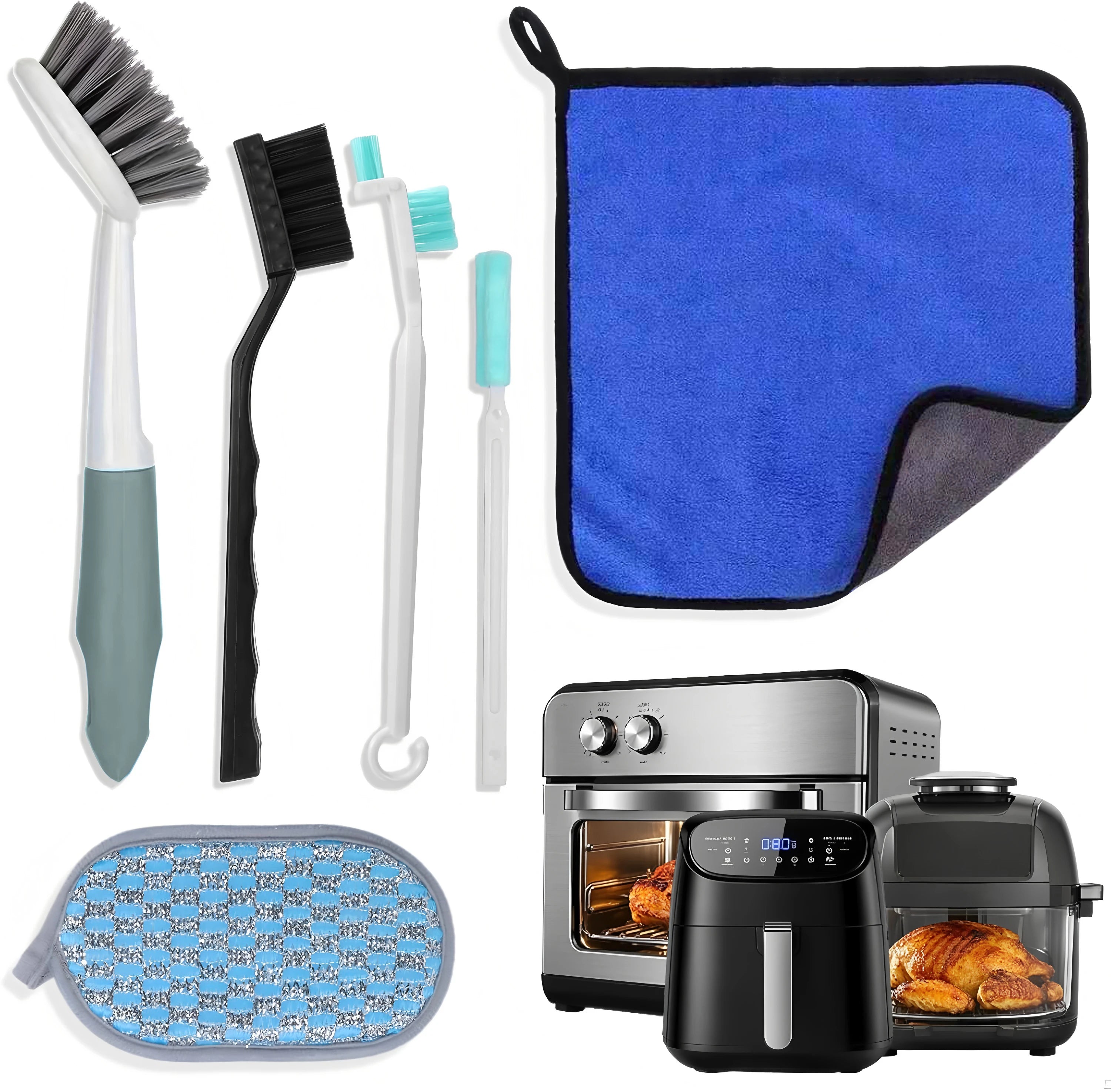 Air Fryer Cleaner Brush Kits, 6 Pcs Air Fryer Cleaning brush Tools Accessories, Kitchen Cleaning Tools