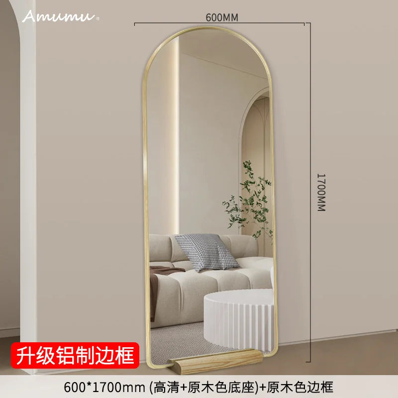 Funky Floor Mirror Standing Bathroom Bedroom Luxury Long Men Full Body Modern Mirror Decoration Espelhos Living Room Decorations