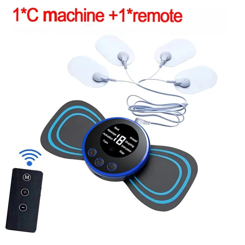 Ems Electric Pulse Neck Massager With 8 Massage Modes, 19 Levels Of Intensity, Deep Relaxation Massage Pads