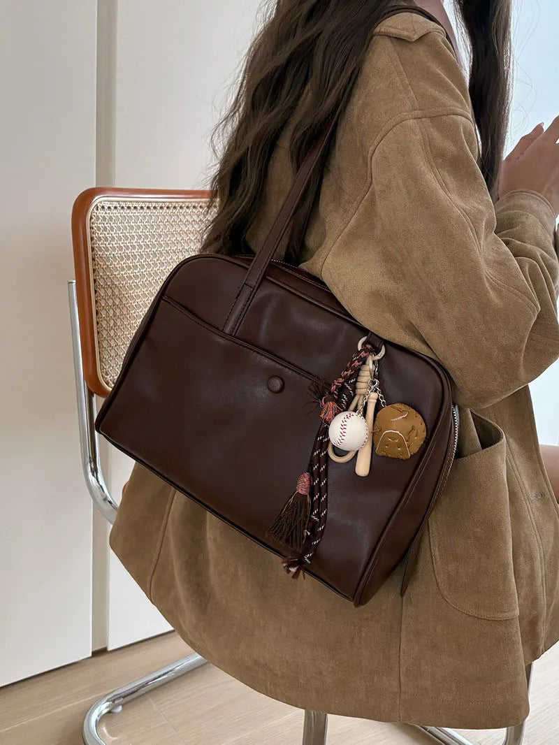 JIAERDI Retro Coffee Shoulder Bags Wallet Women Pu Leather Soft Bagutte Bag Female Large Capacity Tote Bag Handbag Сумка Женская