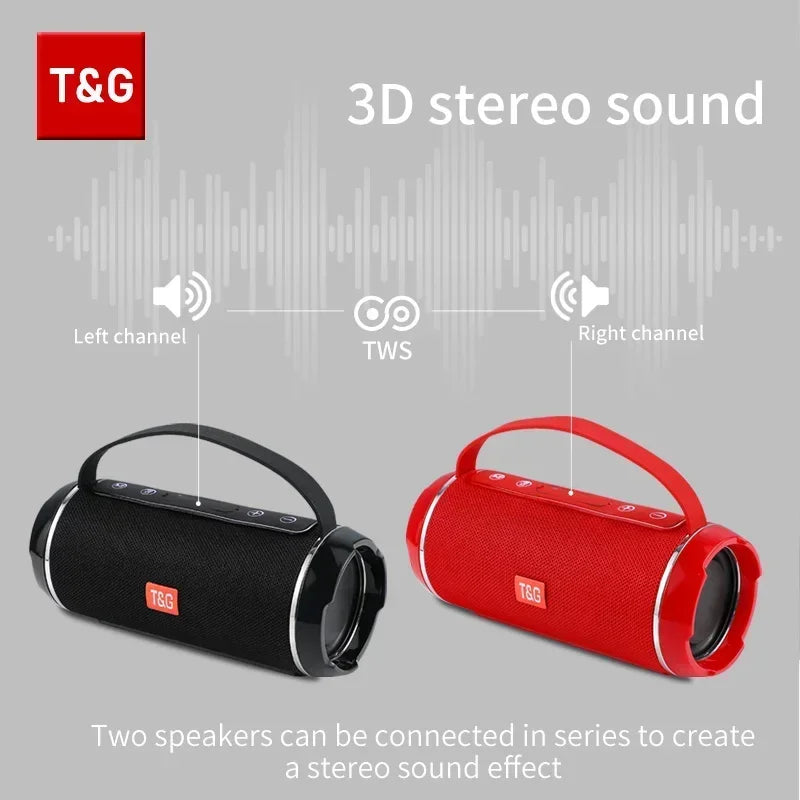 T&G TG116C Bluetooth Speakers Wireless Powerful Portable Speakers Box Outdoor Speaker Subwoofer Music Center Boom Box With Radio