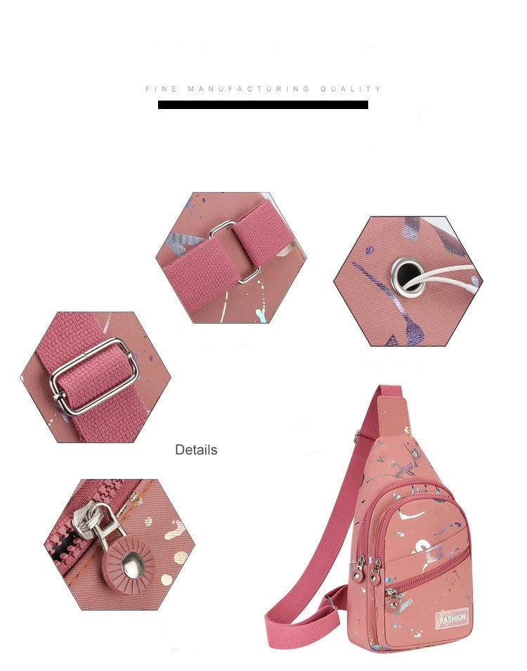 Chest Bag Crossbody Small Sling Backpack Sling Bag for Women, Chest Bag Daypack Crossbody for Travel Sport Crossbody Backpack