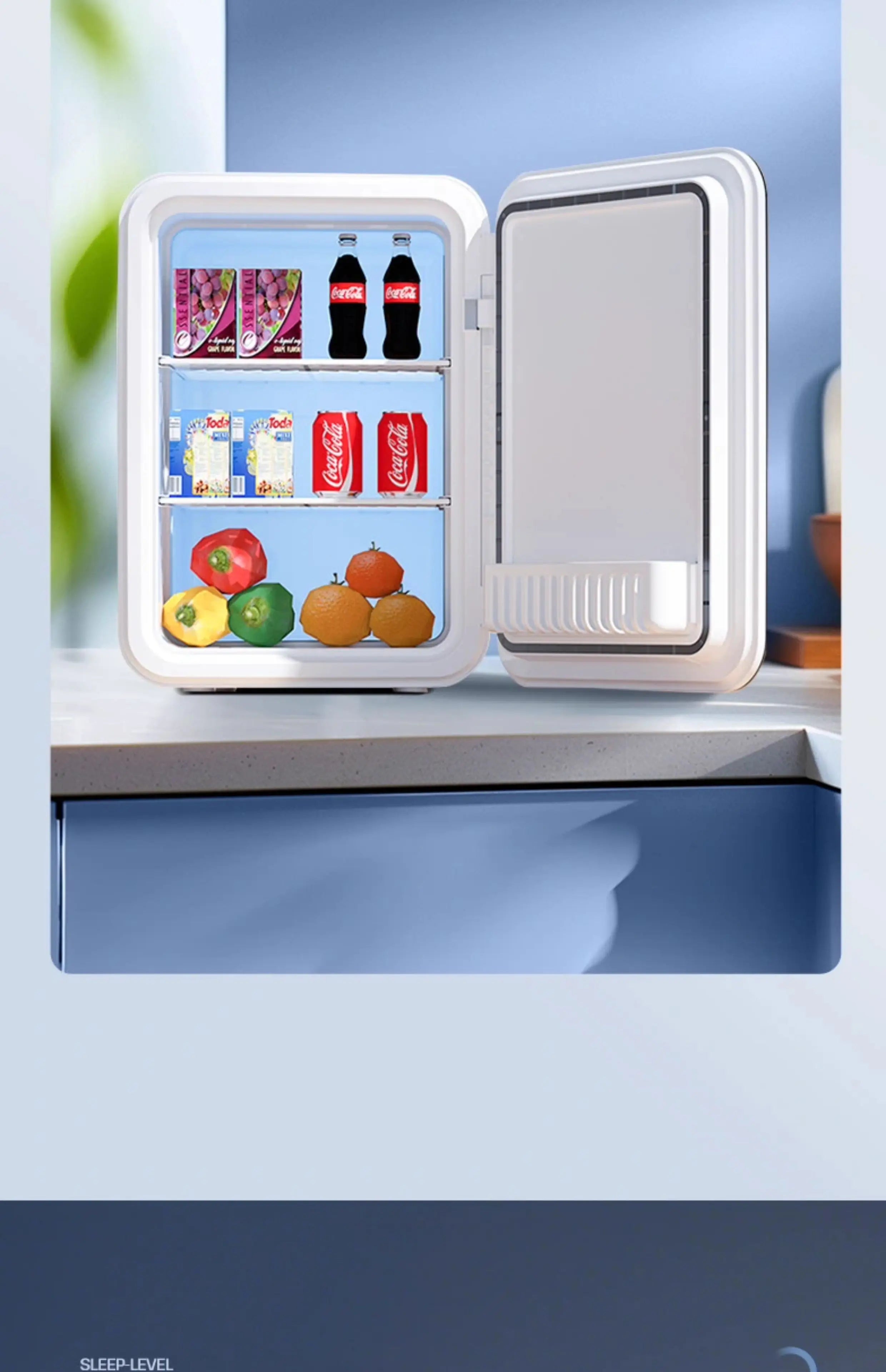 ‌Dual-Core Cooling Car Refrigerator Portable Fridge Home 35dB Low-Noise Breast Milk Chiller Office Solution w/Layered Storage