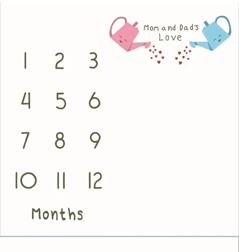 Newborn Photography Props Background Blankets Monthly Growth Milestone Blanket Photography Accessories Baby Background Cloth