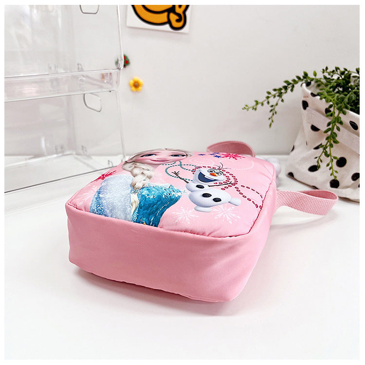 Disney New Cartoon Frozen Children's Bag Baby Girl Cute Princess Crossbody Bag Elsa Gift Shoulder Mobile Phone Bag