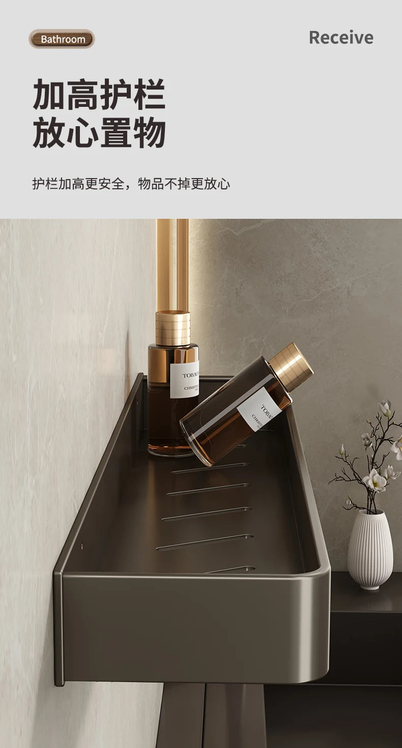 Bathroom Shower Shelf Shower Caddy Wall Floating Shelf Bathroom Toilet Shelf Kitchen Cabinet Storage Shelves Rack Organizers