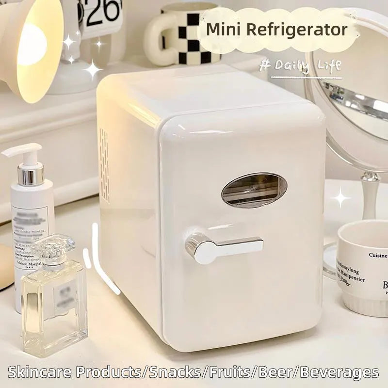 4L Mini Refrigerator,Small Household Fridge,Vehicle Freezer, Dual Use Of Refrigeration And Heating,Beer Cooling Home Appliance