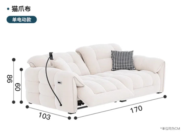 Italian Loveseat Electric Sofa Modern Luxury Designer Apartments Lazy Couch Recliner Sleeper Divano Soggiorno Furniture Home