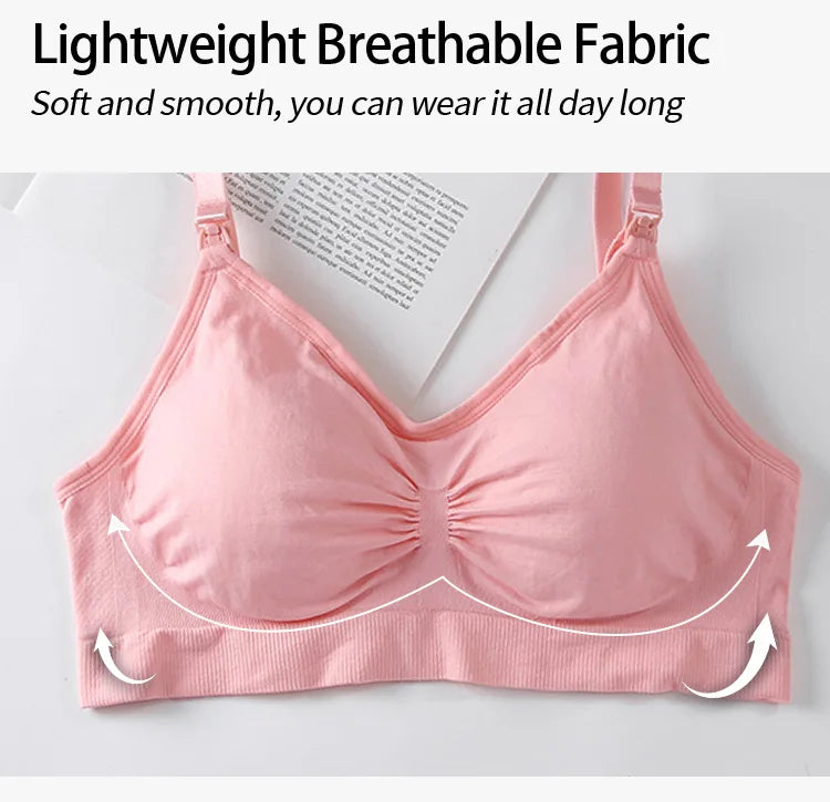 High Quality Maternity Nursing Bras Cotton Breastfeeding Pregnant Underwear Seamless Large Size Breathable Bra Push Up