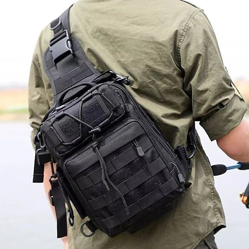 Tactical Military Sling Bag Men Small Sling Rover Range Shoulder Bag Molle Outdoor Camping Hiking Daypack Hunting Crossbody Pack